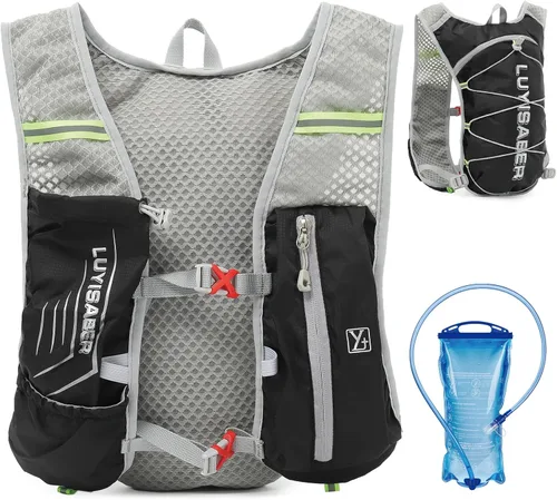 Miniatura 18 de TRIWONDER Mochila de hidratación para correr, chaleco de agua ligero para hombres y mujeres, paquete de agua de hidratación para ciclismo, correr
