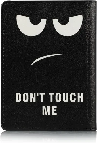 Miniatura 6 de Funda de piel sintética para pasaporte, con bloqueo RFID, tarjetero para mujeres y hombres, 01 no tocar, Cartera Rfid