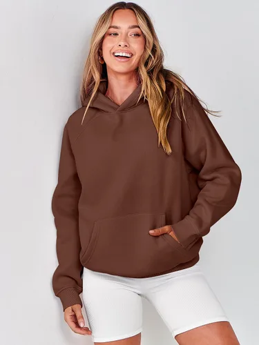 Miniatura 2 de ANRABESS - Sudaderas con capucha para mujer, sobre talla, de vellón de manga larga, modelo de 2024, para otoño