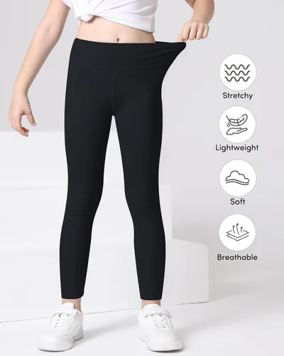 Miniatura 4 de Domee Girls Athletic Leggings Workout Yoga Pants Pack of 3