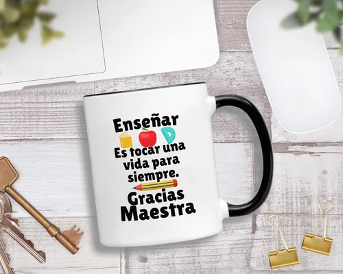 Miniatura 3 de Casitika Regalos para Maestras Agradecimiento. Regalos para profesores en español. Taza de café Dia Del Maestro En Español de 11 Oz Regalo Para