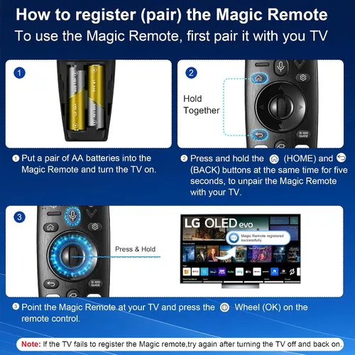 Miniatura 6 de Reemplazo para LG TV Remote Control remoto mágico AKB75855501 Compatible con muchos LG OLED QNED NanoCell Webos Smart TV Modelos AN-MR20GA MR19BA