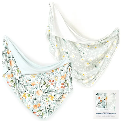 Miniatura 18 de GRSSDER Paquete de 2 mantas de punto súper suaves para bebés niñas y niños, mantas reversibles de doble capa de 34 x 44 pulgadas, extra grandes