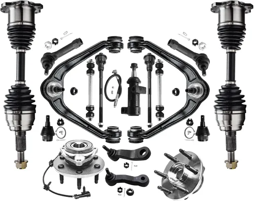 Miniatura 109 de Detroit Axle - Kit de nudillos de dirección delantera izquierda para Ford Edge Lincoln MKX 07-10, cojinete de rueda del lado del conductor, nudillo