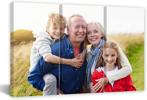 Miniatura 30 de CCWACPP Arte personalizado en lienzo con 3 fotos de retratos familiares de perros para boda, impresiones en lienzo, póster personalizado, decoración