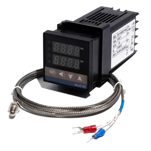 Miniatura 3 de REX-C100 Digital PID Temperature Thermostat Controller with M6 Thread Type K Thermocouple SSR/Relay Output Controller Kit(Controller Set 1m,Relay