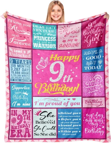 Regalos de cumpleaños para niñas de 9 años, regalo de cumpleaños para niñas de 9 años, decoraciones de cumpleaños para niñas, hija, nieta, sobrina,