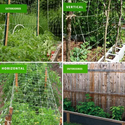 Miniatura 8 de Tcamp - Red de enrejado de poliéster resistente para jardín, para plantas trepadoras, enrejado para enredaderas, plantas de vid, verduras, frutas