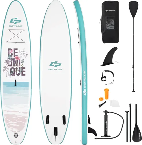 Miniatura 9 de Goplus Tabla de remo inflable de pie, 10/10.5 pies/11 pies SUP 6 pulgadas de grosor con accesorios de primera calidad, paleta de aluminio ajustable