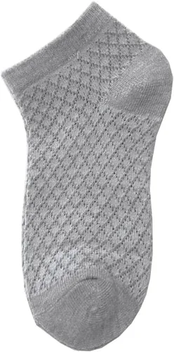 Miniatura 22 de Looching Paquete de 5 calcetines delgados de malla para bebés, niñas y niños, de algodón, color blanco, calcetines de tobillo invisibles 1-8T