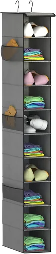 Miniatura 6 de Organizador de zapatos colgante para armario, organizadores de zapatos de 10 niveles y almacenamiento, soporte para zapatos que ahorra espacio