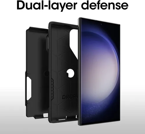 Miniatura 3 de OtterBox Galaxy S23 Ultra (solamente) - Funda de la serie Commuter - Negro, delgado y resistente, apto para bolsillo, con paño de limpieza, embalaje