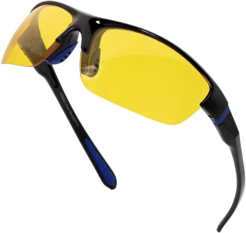 VITENZI Gafas de visión nocturna para hombres y mujeres, antirreflejos, seguridad para conducción nocturna, lentes de sol tintados amarillos HD Roma