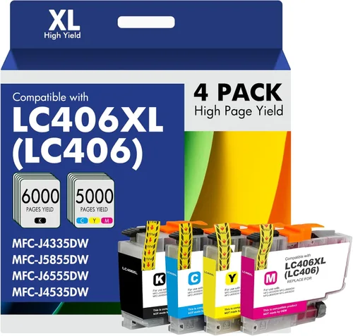LC406 LC406XL Cartuchos de tinta para impresora Brother 406XL LC 406 XL para MFC-J4335DW MFC-J5855DW MFC-J6555DW MFC-J4535DW MFC-J6955DW MFC-J4345DW