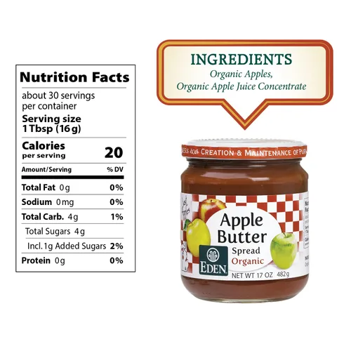 Miniatura 2 de Eden Foods Mantequilla de manzana orgánica, 17 oz