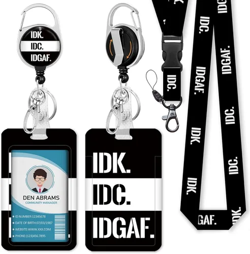 Miniatura 22 de Piefly Cordones para Insignias de Identificación, Portainsignias Positivo con Clip de Carrete Retráctil, Cordón con Tarjeta de Cita Inspiracional