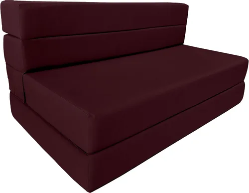 Miniatura 8 de D&D Futon Furniture Colchón plegable de espuma, tumbona para silla, sofá cama de estudio, tamaño Queen 80 x 60 x 6 pulgadas (negro)