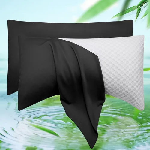 Miniatura 22 de ELIBABA Funda de almohada refrescante de bambú para dormir de lado, tamaño king, 20 x 36 pulgadas, lila claro Morado claro