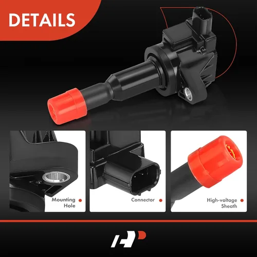 Miniatura 5 de A-Premium Paquete de bobinas de encendido del motor compatible con Honda Fit 2007-2008 I4 1.5L