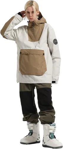 Miniatura 4 de Chaquetas de esquí para hombre, abrigos de snowboard para mujer, chaqueta impermeable para deportes de invierno, resistente al viento, cálida