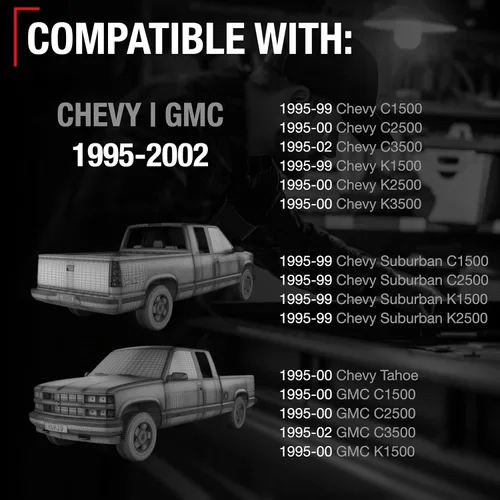 Miniatura 4 de Manija de puerta interior delantera para conductor y pasajero, metal mejorado - Compatible con Chevrolet C1500 1988-1999, 88-99 K1500; 88-99 GMC