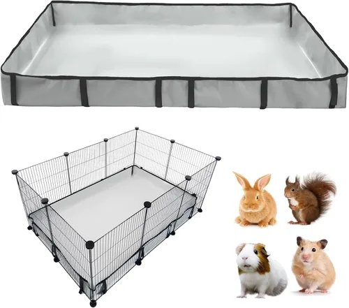 Miniatura 13 de DZWLKJ Forro de jaula de conejillo de indias, base impermeable y lavable, 28 x 56 pulgadas, adecuado para conejos, chinchillas, erizos, hurones