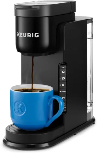 Keurig K-Express Cafetera de Una Sola Porción – Opción de Preparación Fuerte, Depósito de 42oz, Diseño Elegante para Entretenimiento y Regalos Negro