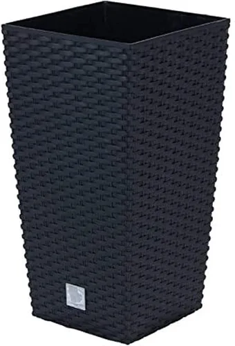 Prosper Plast DRTS300-S433 Rato - Maceta cuadrada, 11.3 x 11.3 x 21.7 in, antracita, 11.3 x 11.3 x 21.7 in