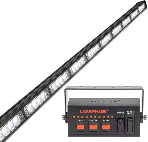 Miniatura 41 de LAMPHUS SolarBlast SBLS104 barra de luces LED de alerta de emergencia e indicación de tránsito, 47 pulgadas, 40 W - ÁMBAR AZUL, ámbar / blanco