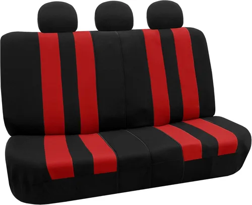 Miniatura 20 de FH Group - Juego completo de fundas para asientos de auto con rayas llamativas, ajuste universal para asientos delanteros de respaldo bajo, Verde