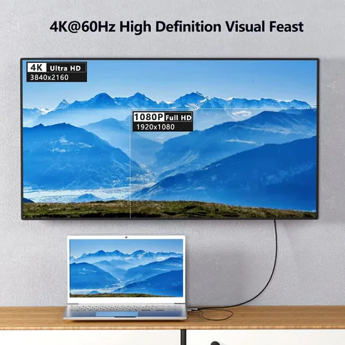 Miniatura 2 de fairikabe Cable HDMI a Mini DisplayPort 4K a 60Hz 6.6 pies, adaptador HDMI 2.0 activo a Mini DP 1.2, fuente HDMI a monitor DisplayPort para Mac