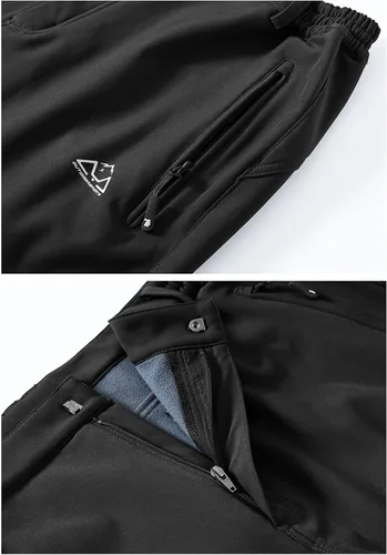 Miniatura 7 de Rdruko Pantalones de nieve de invierno para hombre, impermeables, aislados, de vellón, para esquí, snowboard