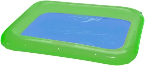 Miniatura 7 de Topwon Bandeja de arena inflable para niños, caja de arena portátil con moldes, color aleatorio (color al azar, 23 x 17)