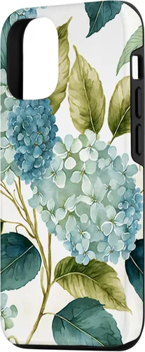 Miniatura 2 de Watercolor Shabby Chic Blue Hydrangeas Flower Case for iPhone 17