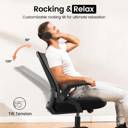 Miniatura 3 de GTPOFFICE Silla de oficina ergonómica, silla de escritorio para computadora cómoda con soporte lumbar ajustable, silla de oficina de malla