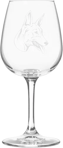 Miniatura 441 de Copa de vino de 12.75 onzas con diseño de perro grabado
