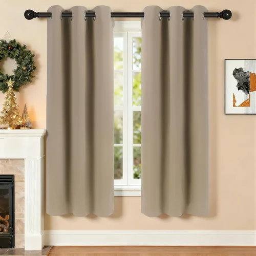 Miniatura 56 de Cortinas de oscurecimiento de habitación de 45 pulgadas de largo para dormitorio y sala de estar, cortinas térmicas aislantes con ojales
