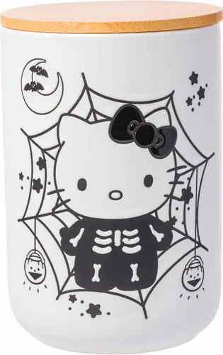 Miniatura 19 de Silver Buffalo Sanrio Hello Kitty Tazón de galletas diseño de gatito rosa tamaño mediano de cerámica Hello Kitty Waving (cerámica)