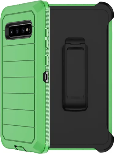 Miniatura 10 de Funda para Samsung Galaxy S10 con funda de clip para cinturón, 2 protectores de pantalla, [protección contra caídas de grado militar] Funda Negro
