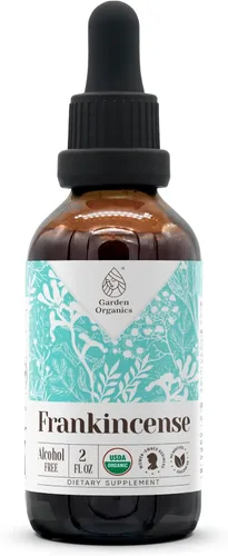 Frankincense USDA Organic | Extracto sin alcohol, gotas de hierbas orgánicas, suplemento, sistema inmunológico, estado de ánimo positivo | Tintura