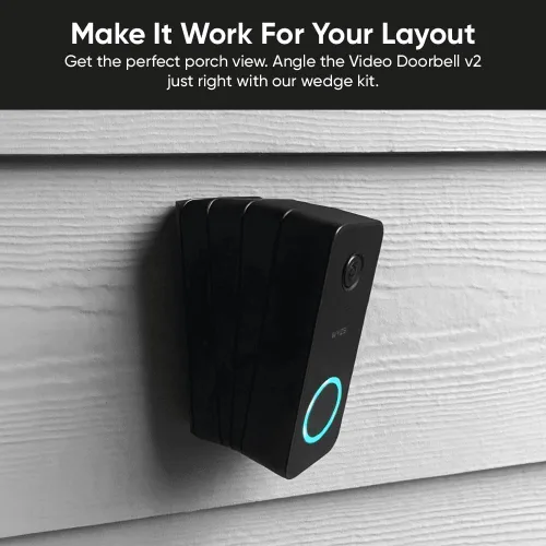 Miniatura 4 de Cámara de timbre v2 + Kit de cuña, timbre de video inteligente 2K con aviso de voz activado por movimiento, visión nocturna, audio bidireccional