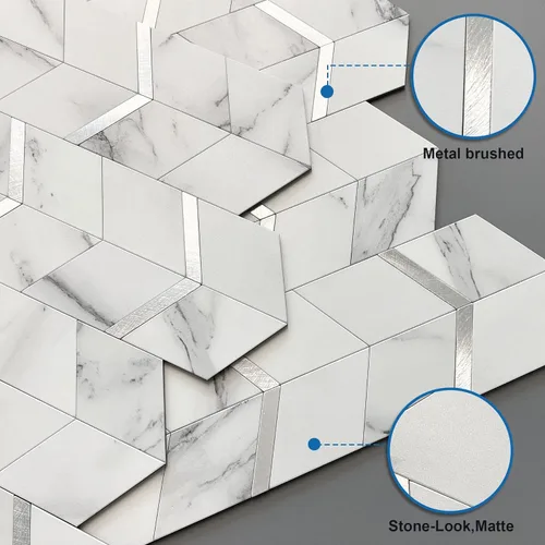 Miniatura 2 de MOFIT Protector contra salpicaduras despegar y pegar para cocina, panel de pared 3D azulejo despegar y pegar autoadhesivo protector contra