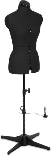 Adjustoform Sew Simple FG306 Maniquí ajustable para coser de 8 piezas, color negro, tallas S-M (talla de vestido EE. UU. 4-12) para mujer + marcador