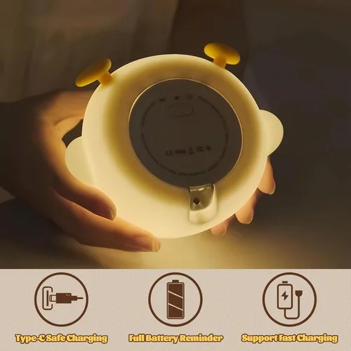 Miniatura 7 de Luz nocturna de pingüino para guardería, lámpara LED de silicona blanda, 2 niveles regulables, luz nocturna para niños, luz táctil, lámpara