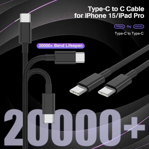 Miniatura 5 de Cargador de coche para iPhone 17 16 15 de carga rápida, cargador de coche USB C de doble puerto de 40 W con 2 cables USB C de 3 pies, adaptador