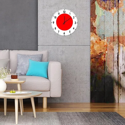 Miniatura 464 de Cheyan Reloj de pared con bandera de Canadá de 12 pulgadas, silencioso, sin tictac, de PVC, funciona con pilas, reloj redondo decorativo, regalo