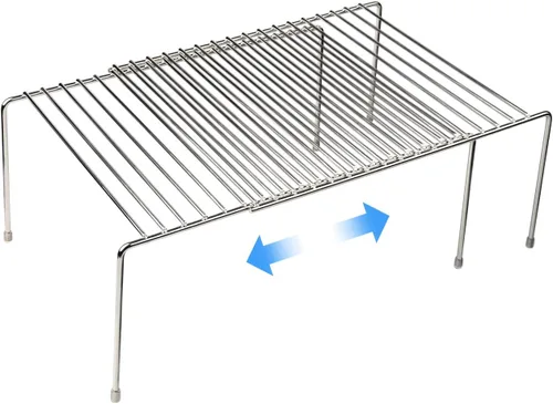 Miniatura 9 de Tomorotec Organizador de estante expandible para encimera de cocina, estante de despensa de gabinete de metal, organizador de especias, ahorro de 1