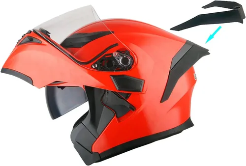 Miniatura 10 de 1Storm Casco modular de cara completa para motocicleta con doble visera abatible y protector solar: HB89 Flecha Azul