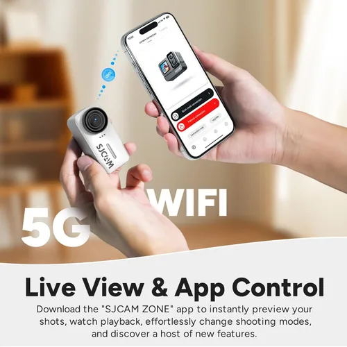 Miniatura 7 de SJCAM Mini cámara corporal C110+ 4K con estabilizador giroscopio de 6 ejes, cámara de acción magnética POV de gran angular de 170°, resistente al