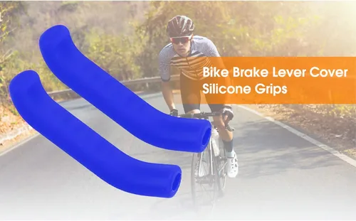 Miniatura 5 de Cubierta de palanca de freno, cubierta de agarre de silicona para palanca de freno de bicicleta SE Protector azul claro duradero cómodo fácil ajuste